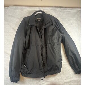 Tres Bien Outfitters Mens Black Nylon Jacket Pants Set XL Waterproof Windbreaker